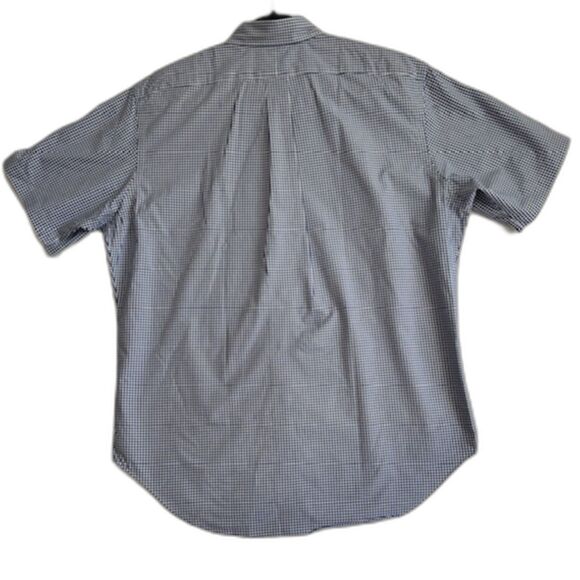 Ralph Lauren Men's SZ L Blue & White Check SS Button Down Shirt Red RL Logo NWOT - Picture 6 of 9
